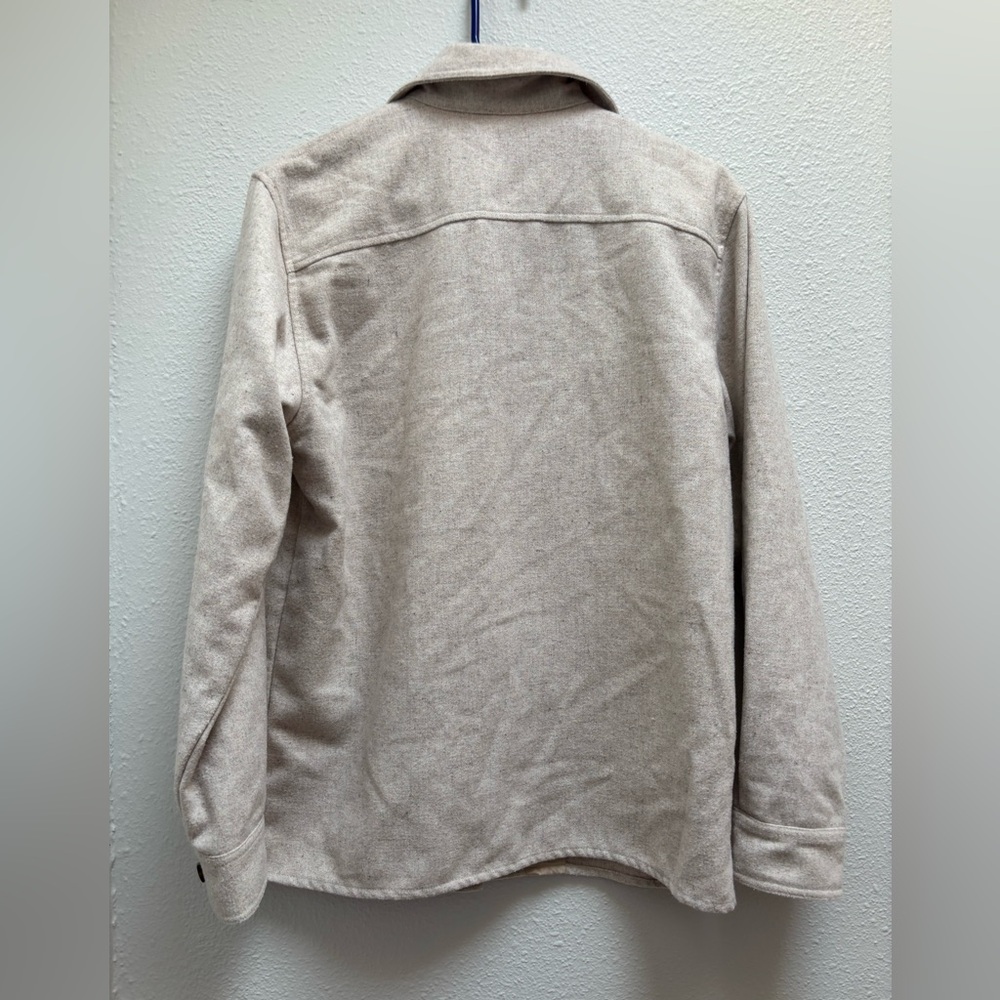 Wondery Cream Knit Wool Blend Shacket Size Small - Picture 3 of 5